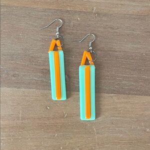 Colorful Glass Dangle Earrings